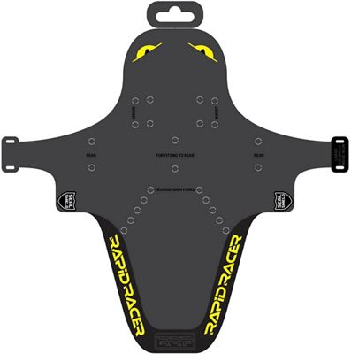 RapidRacerProducts EnduroGuard Front Mudguard - Black - Yellow - Large, Black - Yellow